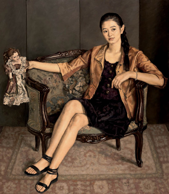 青岛女孩 160x140cm 2013年